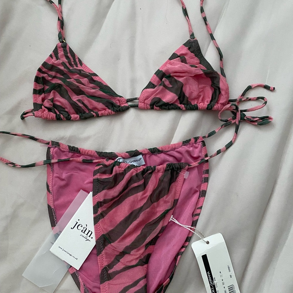 Pink Zebra Print Bikini Set